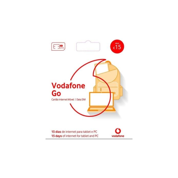 Comprar Cartão Sim Vodafone Go 15 Dias da VODAFONE na Loja online de