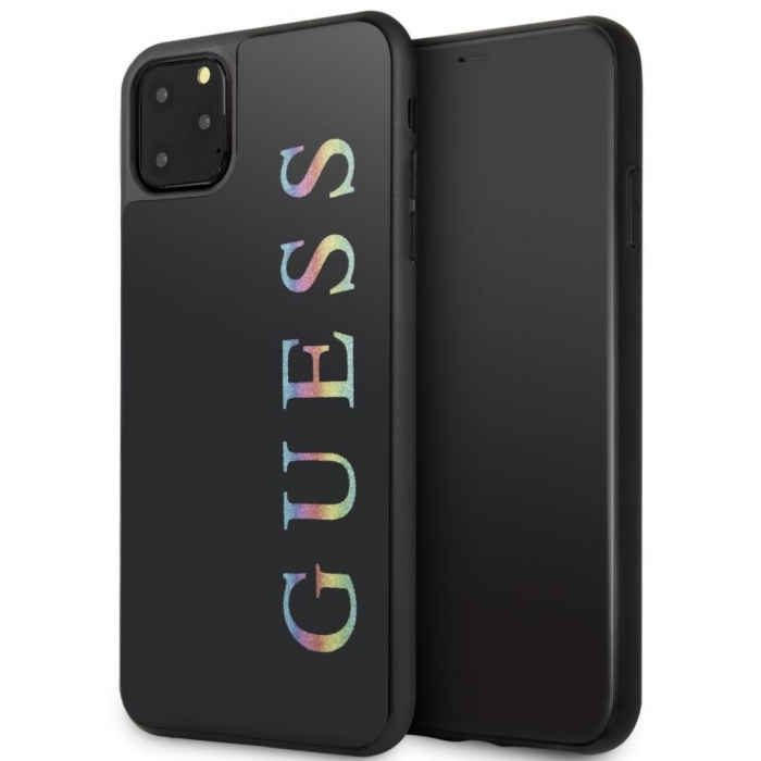 Capa Iphone 11 Pro Max GUESS Faceplate Preto em Blister - GUHCN65LGMLBK