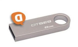 Pen Kingston 8GB Usb2 Datatraveler SE9 Metal em Blister