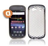 Bolsa em Silicone Samsung i9020 Nexus S Preta Transparente