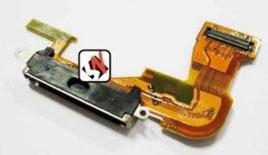 Flex Conector de Carga Iphone 3GS e Usb Preto