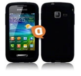 Capa em Silicone Samsung S5380 Wave Y Preta Opaca
