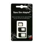 Adaptador Nano Sim e Micro Sim Preto