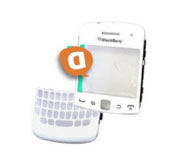 Vidro com Frame + Capa de Teclado Blackberry 9360 Branco Original