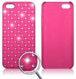 Capa Protetora Diamond Htc Wildfire S (G13) Rosa com Brilhantes