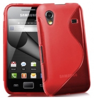 Capa em Silicone  S-CASE  Samsung S5830 Ace Vermelha Opaca