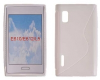 Capa em Silicone  S-CASE  LG L5 (E610) Branco Opaco