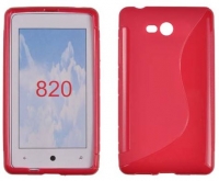 Capa em Silicone  S-CASE  Nokia Lumia 820 Rosa Opaca