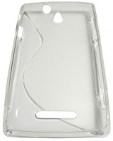 Capa em Silicone  S-CASE  Sony Xperia E (C1504, C1505) Branca Transparente