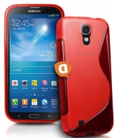 Capa em Silicone  S-CASE  Samsung i9200 Mega 6.3 Vermelho Transparente