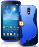 Capa em Silicone  S-CASE  Samsung i9200 Mega 6.3 Azul Transparente