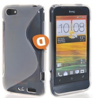 Capa em Silicone  S-CASE  HTC ONE V Branca Transparente