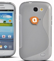 Capa em Silicone  S-CASE  Samsung i8730 Galaxy Express Branca Transparente