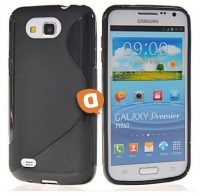 Capa em Silicone  S-CASE  Samsung i9260 Galaxy Premier Preta Opaca