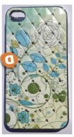 Capa Protetora Diamond  Floral Verde  Iphone 4, 4S com Brilhantes