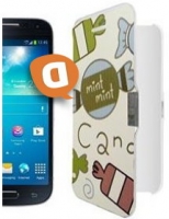 Capa Protetora Flip Book para Samsung S4 Mini I9190, I9195 Candy