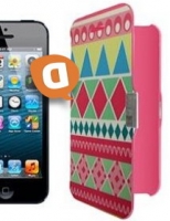 Capa Protetora Flip Book para Iphone 5, Iphone 5S Tapiz