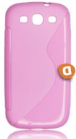 Capa em Silicone  S-CASE  Samsung i8190 Galaxy S3 Mini Rosa Transparente