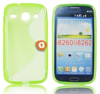 Capa em Silicone  S-CASE  Samsung i8260, i8262 Galaxy Core Verde Transparente