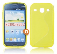 Capa em Silicone  S-CASE  Samsung i8260, i8262 Galaxy Core Amarela Transparente