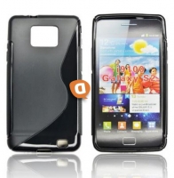 Capa em Silicone  S-CASE  Samsung i9100, i9105 Galaxy S2 Plus Preta Opaca