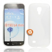 Capa em Silicone  S-CASE  Samsung i9190 Galaxy S4 Mini Branca Transparente