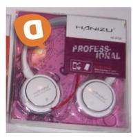 Headphones com Microfone Hanizu HZ-2728 Jack 3.5mm Brancos em Blister