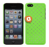 Capa Protetora Diamond Iphone 5C Verde com Brilhantes