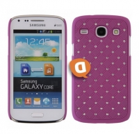 Capa Protetora Diamond Samsung i8260 Galaxy Core Roxa com Brilhantes