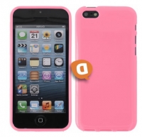 Capa em Silicone Iphone 5C Rosa Opaca