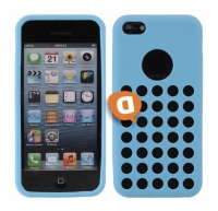 Capa em Silicone Gel Perfurado Iphone 5C Azul