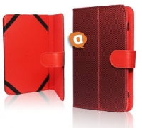Capa Protetora Flip Book para Tablet 7  Universal Vermelha
