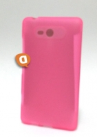 Capa em Silicone  Soft  Nokia Lumia 820 Rosa Transparente