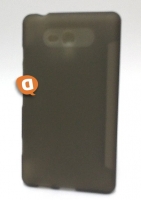 Capa em Silicone  Soft  Nokia Lumia 820 PretaTransparente