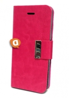 Capa Protetora  Flip Book Mit  Iphone 5, Iphone 5S Rosa em Blister