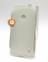 Capa em Silicone  Soft  Nokia Lumia 520 Branca Transparente