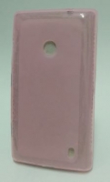 Capa em Silicone  Soft  Nokia Lumia 520 Rosa Transparente