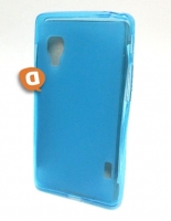 Capa em Silicone  Soft  LG L5 II (E455) Azul Claro Transparente