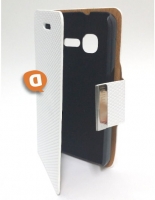 Capa Protetora  Flip Book  Vodafone Smart Mini OT-4010 Microfibra Branca