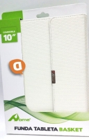 Capa Protetora  Flip Book  para Tablet 10.1  Microfibra Branca (Home)