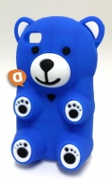 Capa Silicone 3D Iphone 4, Iphone 4S Urso Azul