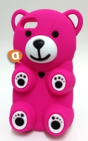 Capa Silicone 3D Iphone 5, Iphone 5S Urso Rosa