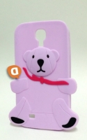 Capa Silicone 3D Samsung Galaxy S5 Lilás(Urso com Laço Vermelho)