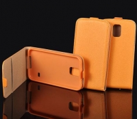 Capa  Flip Pocket Slim Vertical  Nokia Lumia 520 Laranja