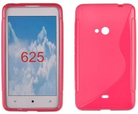 Capa em Silicone  S-CASE  Nokia Lumia 625 Rosa Opaca