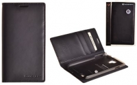 Capa Protetora  Flip Book  Samsung i9505, i9500 Galaxy S4 com porta cartões Preto em Blister