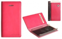 Capa Protetora  Flip Book  Samsung N9005 Galaxy Note 3 com porta cartões Rosa em Blister