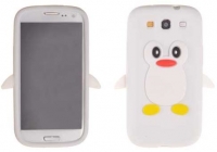 Capa Silicone 3D Samsung S7650 Trend, S7652 S Duos (Pinguim) Branco