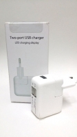 Transformador Adaptador de Casa com 2 x USB (2.0 + 1.0) em blister