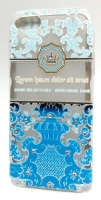 Capa Silicone Fashion  Queen  Iphone 5 Azul